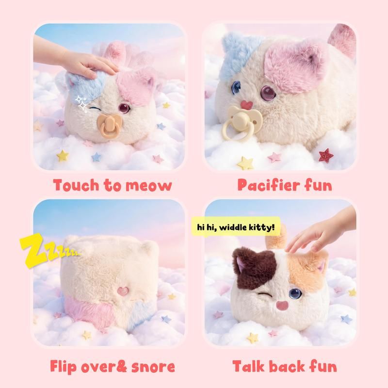 Interactive Fluffy Cat - Touch and Talk Back