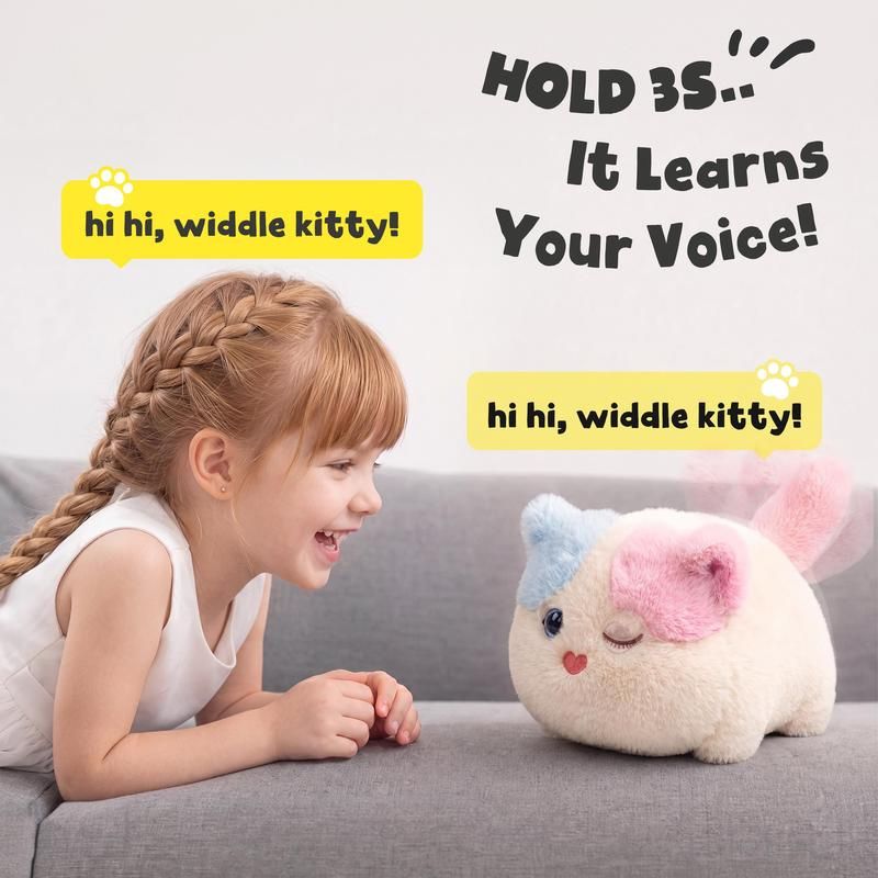 Interactive Fluffy Cat - Touch and Talk Back