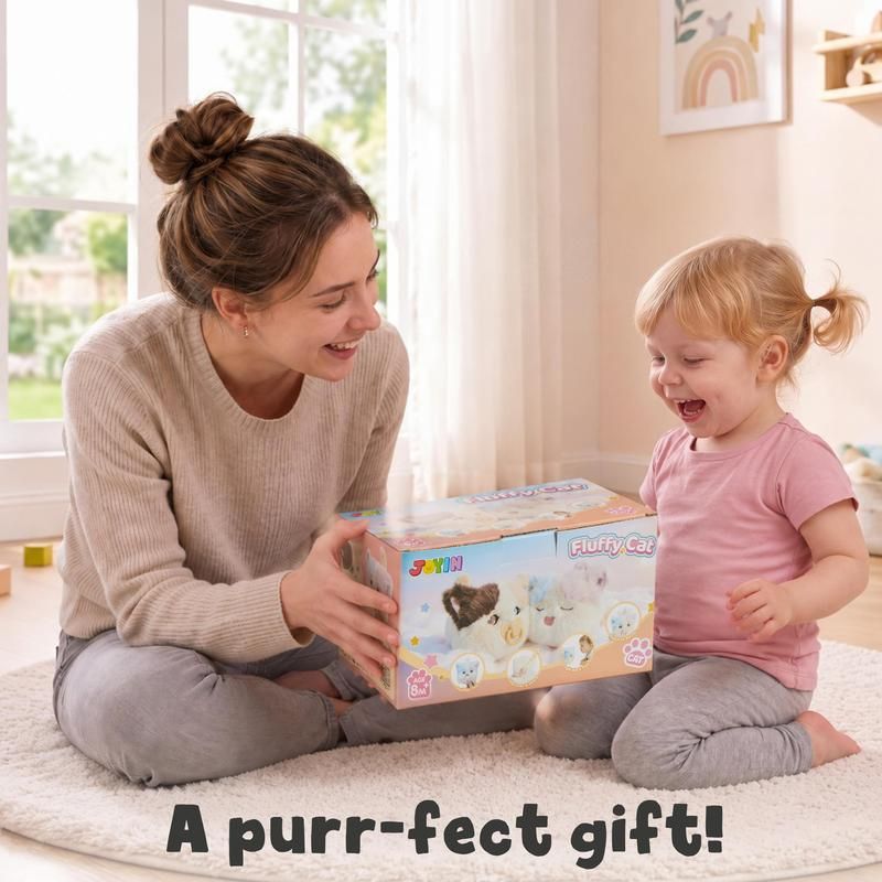 Interactive Fluffy Cat - Touch and Talk Back