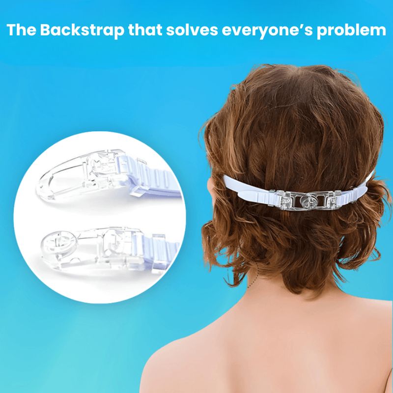 Mirrored Goggles with Clip Strap & Built-In Earplugs