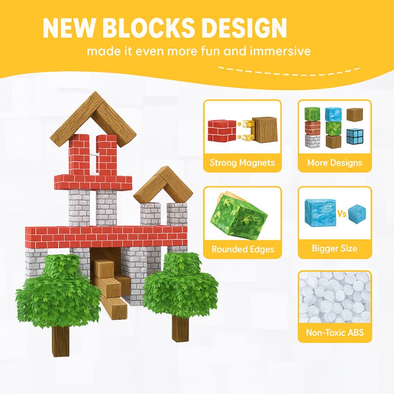 STEAM Learning Magnetic Building Blocks Set