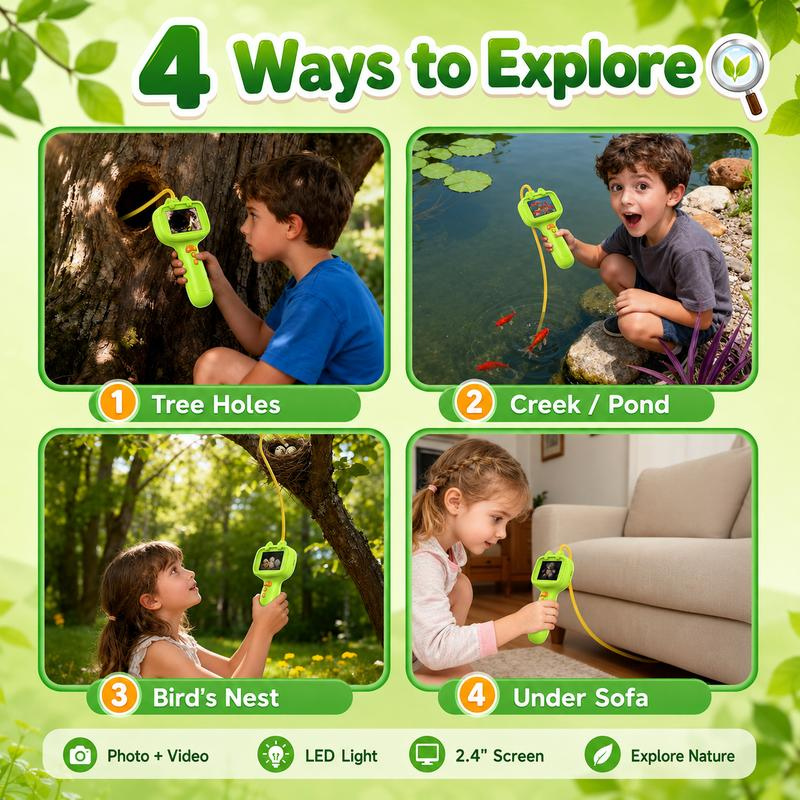 1000X Endoscope for Kids with Screen