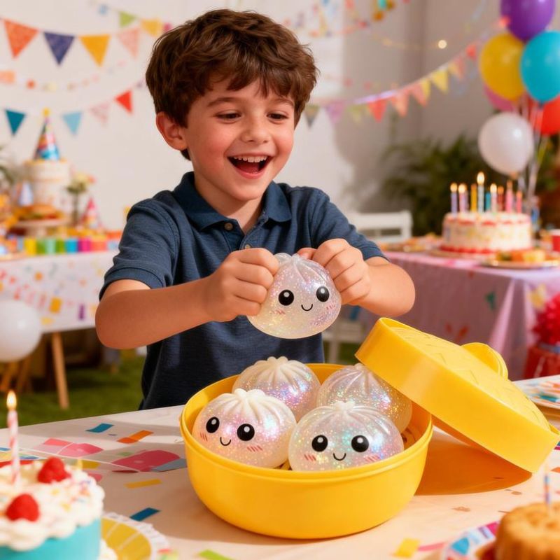Viral Dumpling Squishy (with Steamer Box)