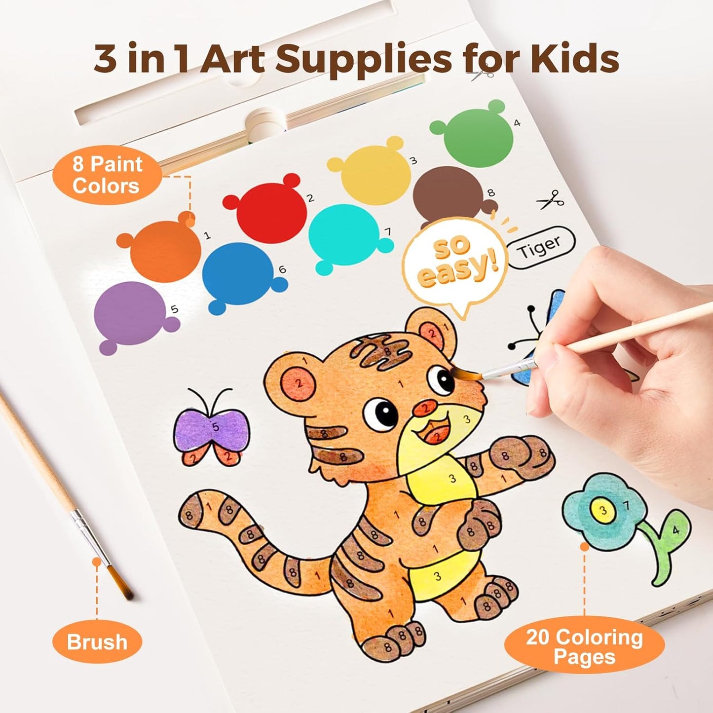 Paint by Numbers Watercolor Magic Book