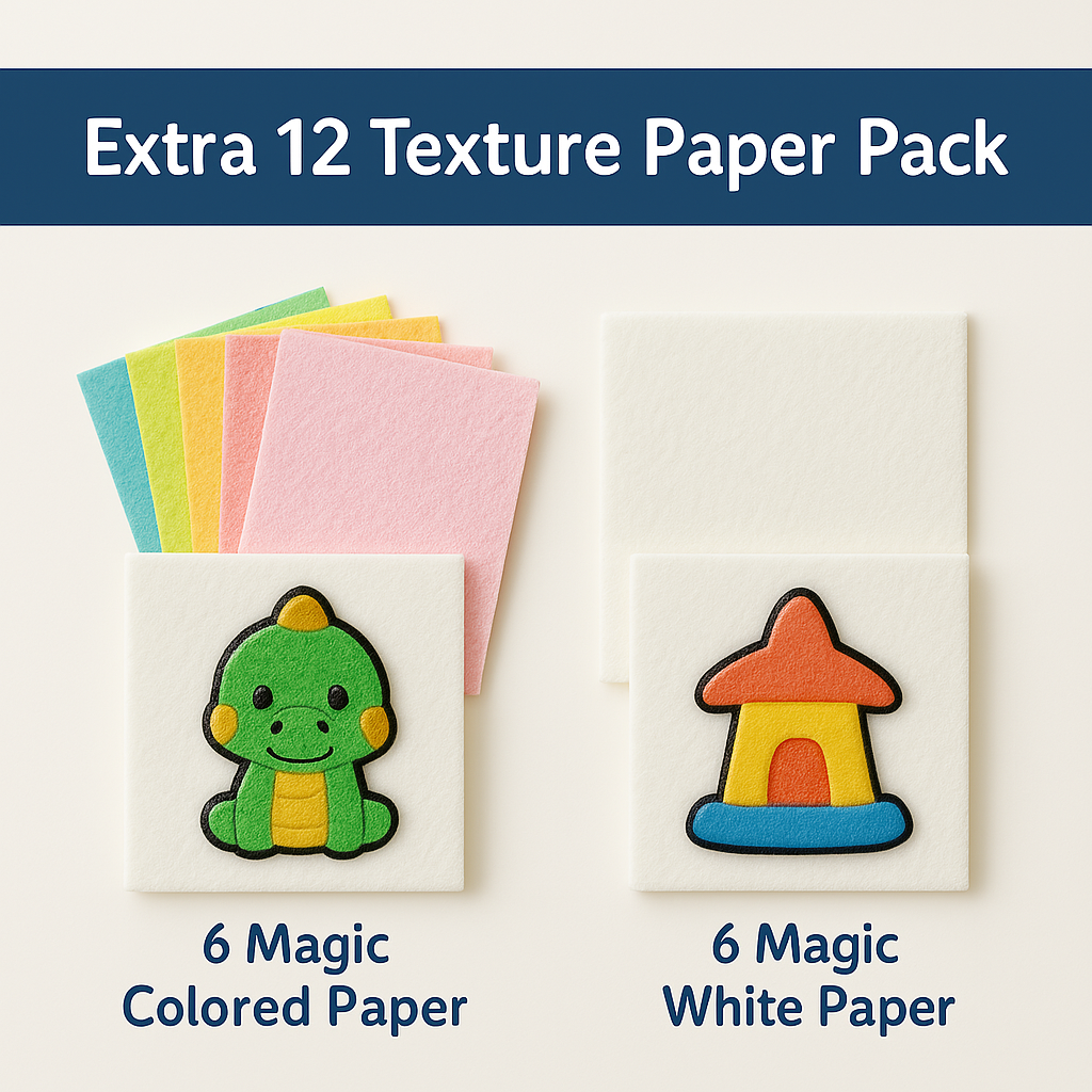 12 Magic Texture Paper - Extra Set – MAGIC PUFFY