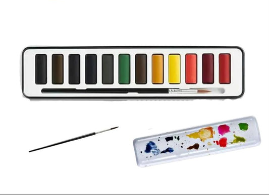 Watercolor Paint Set: 12 Colors