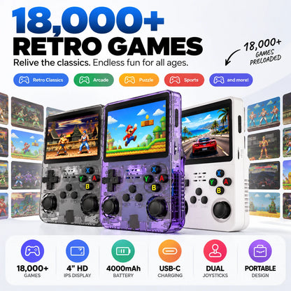 Retro Handheld Game Console - 4.5" IPS HD Display