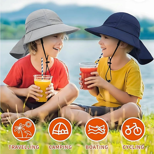 UPF 50+ UV Protective - Sun Hat with Neck Flap